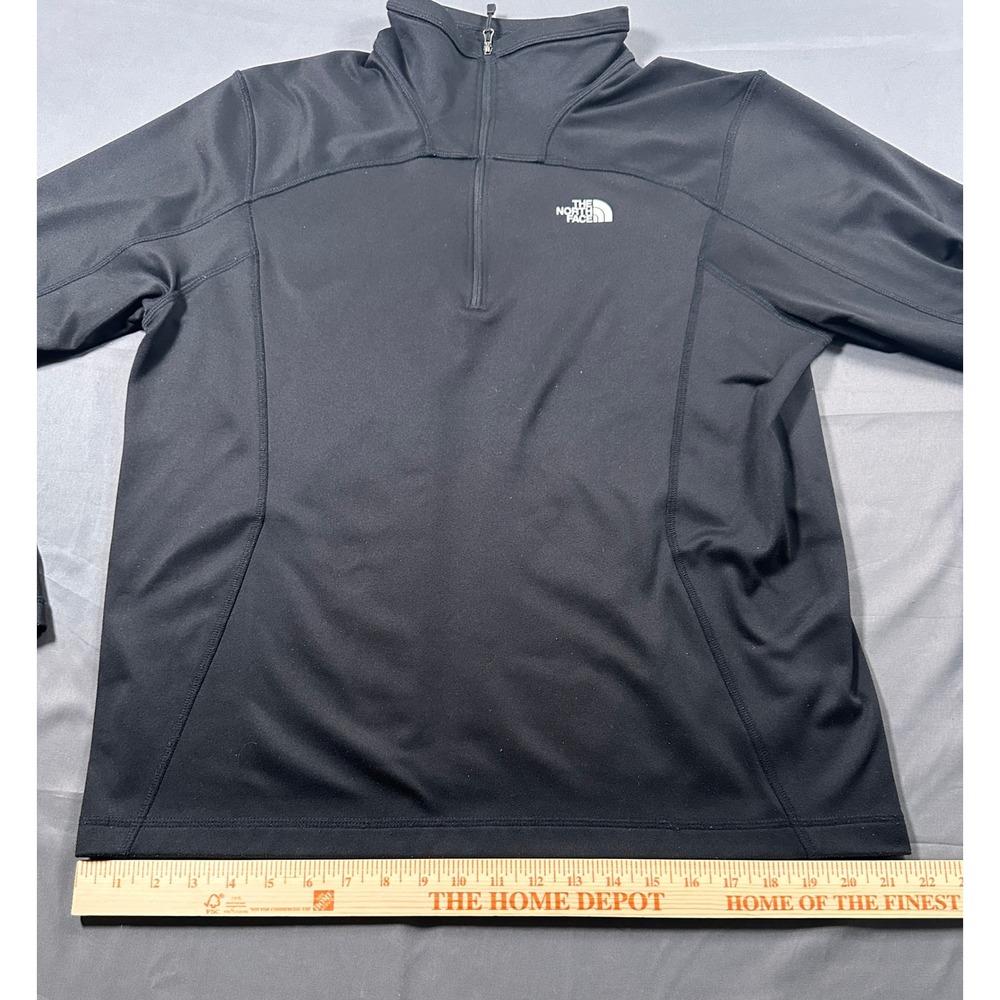 The North Face Mens Black Quarter Zip Pullover Fleece Jacket Size Large - Picture 2 of 13